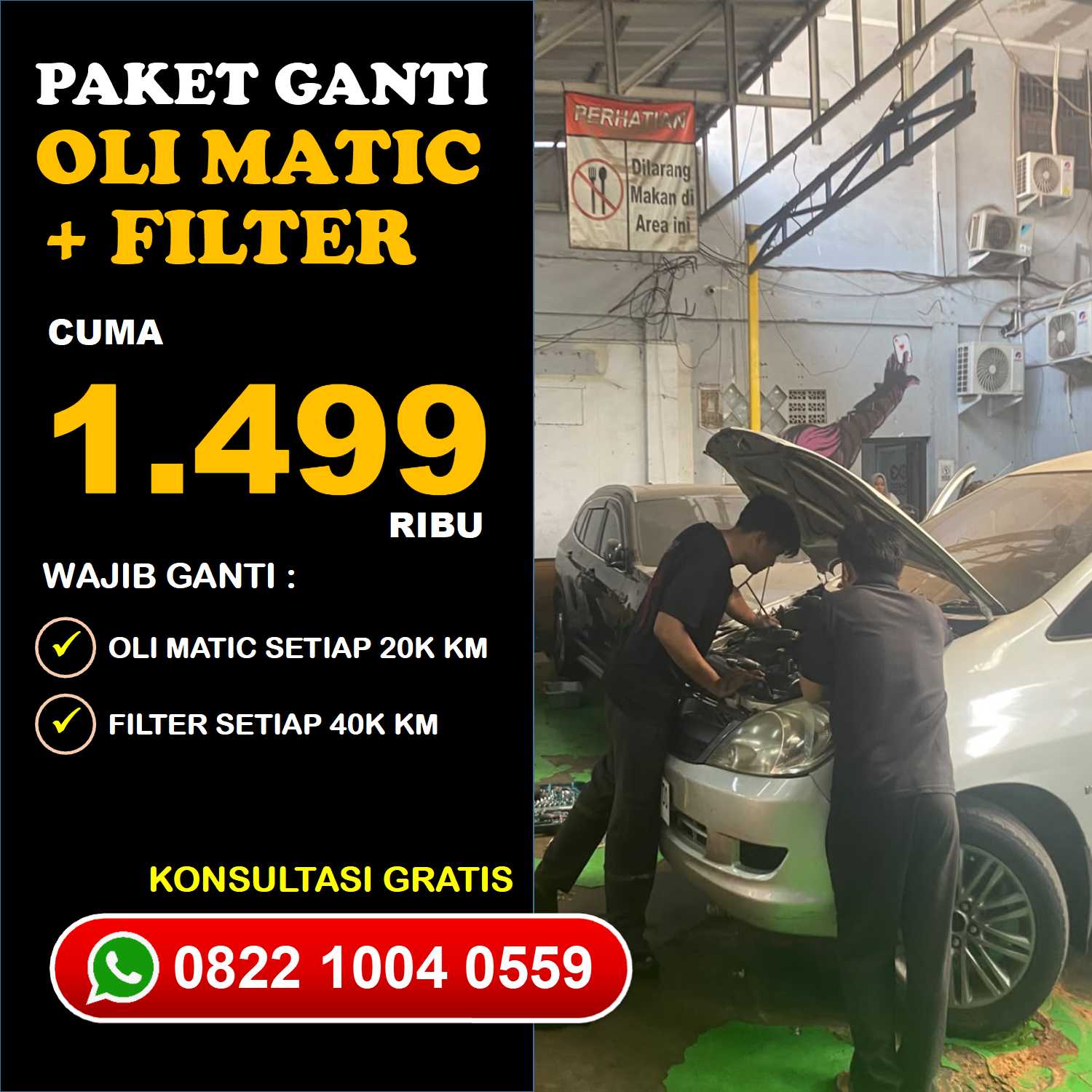 Mesin Awet Bengkel Ganti Oli Mobil Tangerang Selatan Bebas Bising