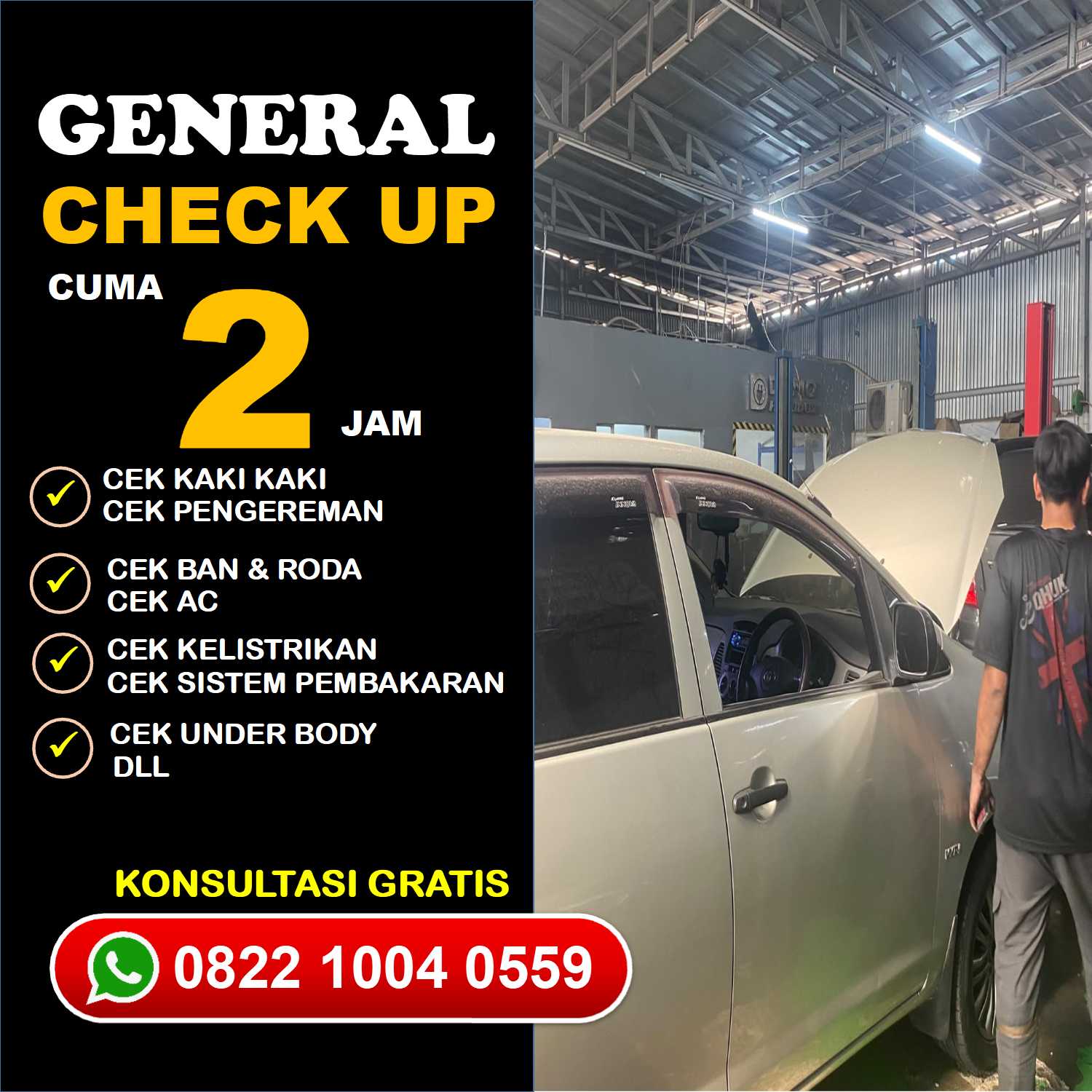 Servis Bengkel Mobil Wuling Matic Tangerang Selatan Bebas Lemot