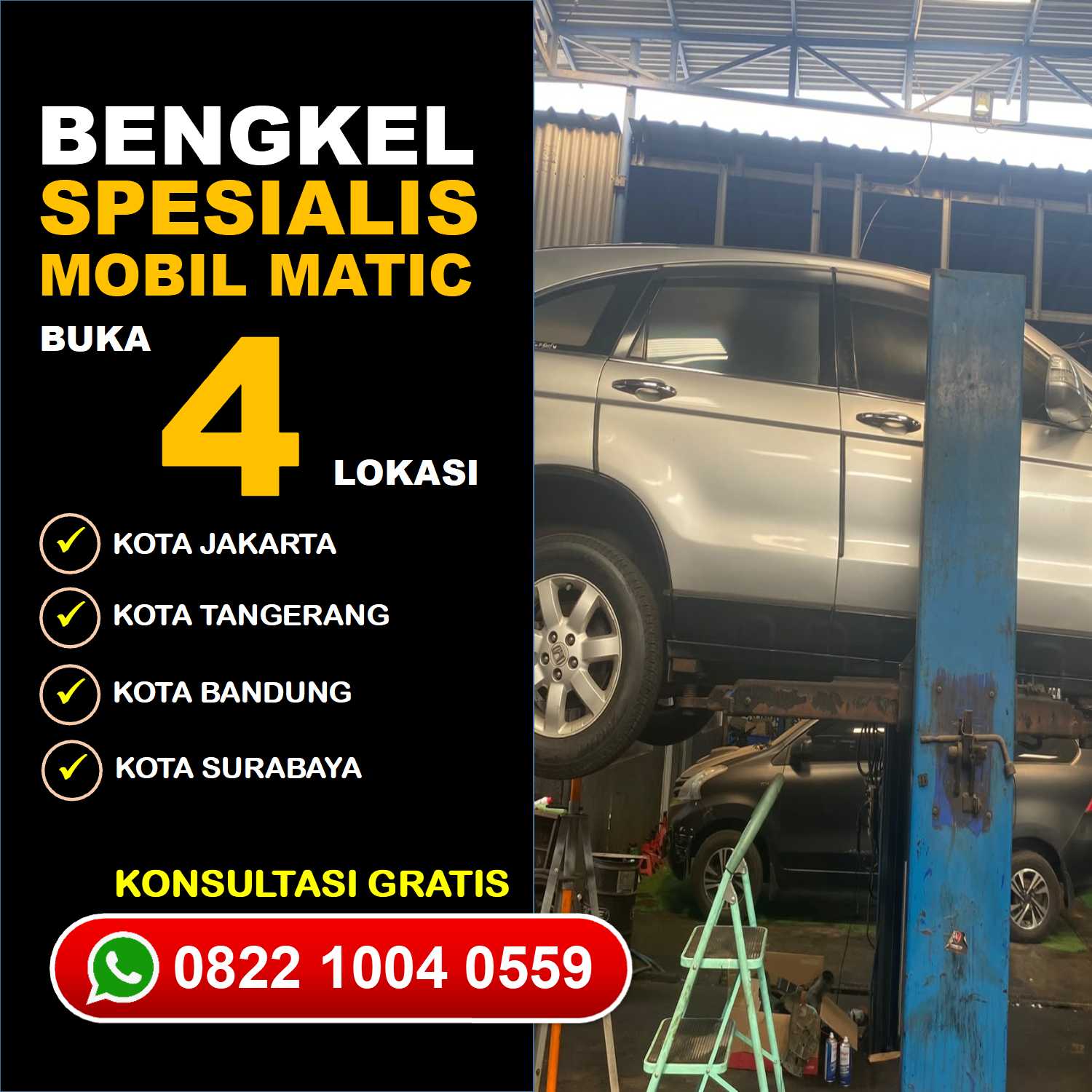 Bebas Slip Bengkel Spesialis Mobil Suzuki Matic Tangerang Selatan Bertenaga